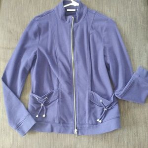 Like New Chico's Purple Sweat Jacket